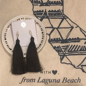 gorjana Palisades Tassel Earrings (gold/howlite)